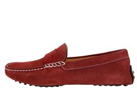 Mocassin heren - rood in kleine maten