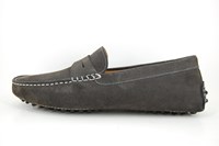 Heren Mocassins - grijs suede in kleine sizes