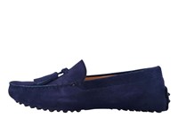 Originele Mocassins met Kwastjes - blauw suede in kleine sizes