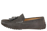 Originele Mocassins  met  Kwastjes - grijs suede in kleine sizes