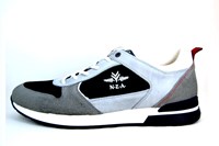 Luxe Leren Sneakers - grijs in grote sizes