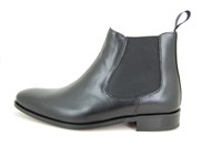 Nette Chelsea Boots Heren - zwart leer in grote sizes