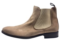 Nette Chelsea Boots Heren - beige suede in kleine maten