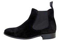 Stijlvolle Chelsea Boots Heren - zwart suede in kleine sizes