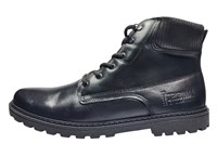 President Veterboots - zwart leer in grote sizes