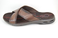 Slippers Kruisband - bruin in grote maten