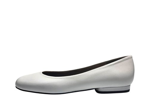 Matrix monster Edelsteen Witte leren ballerinas | Grote Maten | Platte schoenen | Stravers Luxe  Schoenen