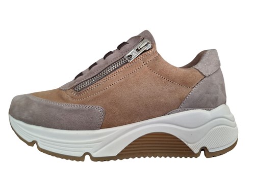 Trendy sneakers met rits - beige