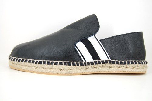 Leren espadrilles - zwart | Kleine Maten | Instappers | Stravers Luxe Schoenen