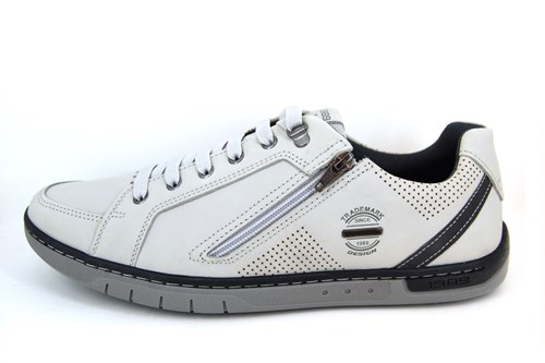 Comfortabele Sneakers met Rits Heren - wit