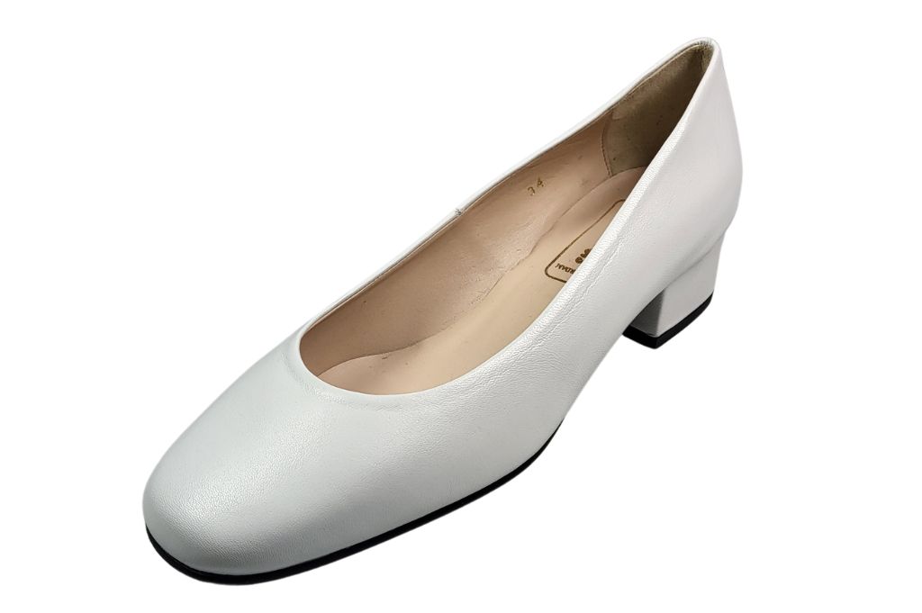 Witte Pumps Hak - trouwschoenen | Grote | Pumps | Stravers Schoenen