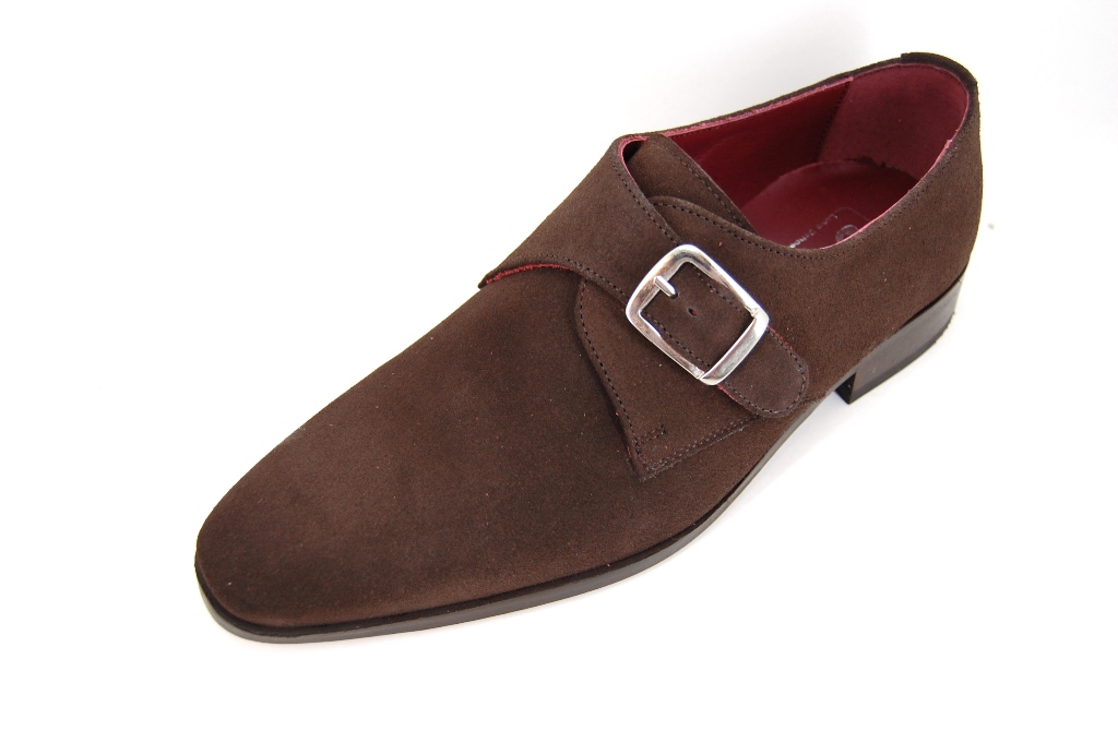 musical Standaard Alaska Monk Strap Schoenen - bruin suede | Grote Maten | Instappers | Stravers  Luxe Schoenen