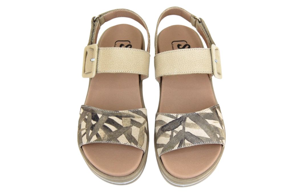 Suradam Grand Honger Comfortabele Beige Sandalen Uitneembaar Voetbed | Grote Maten | Sandalen &  Slippers | Stravers Luxe Schoenen