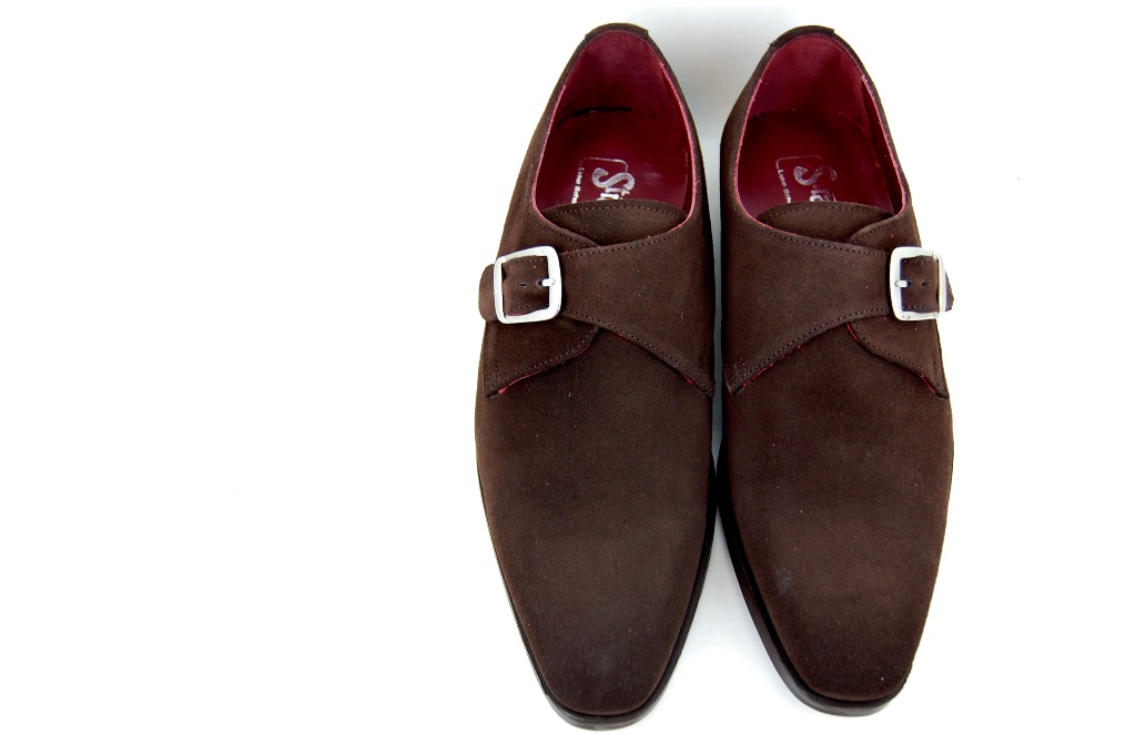 fotografie geloof strottenhoofd Monk Strap Schoenen - bruin suede | Grote Maten | Instappers | Stravers  Luxe Schoenen