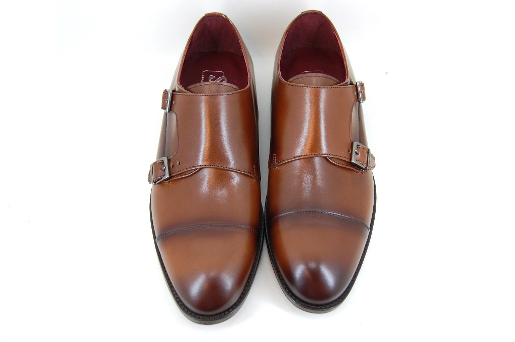 Heren Schoenen voor voor Instappers voor Monk gespschoenen ASOS Gespschoenen Met Brogue Detail Van Leer in het Bruin voor heren 